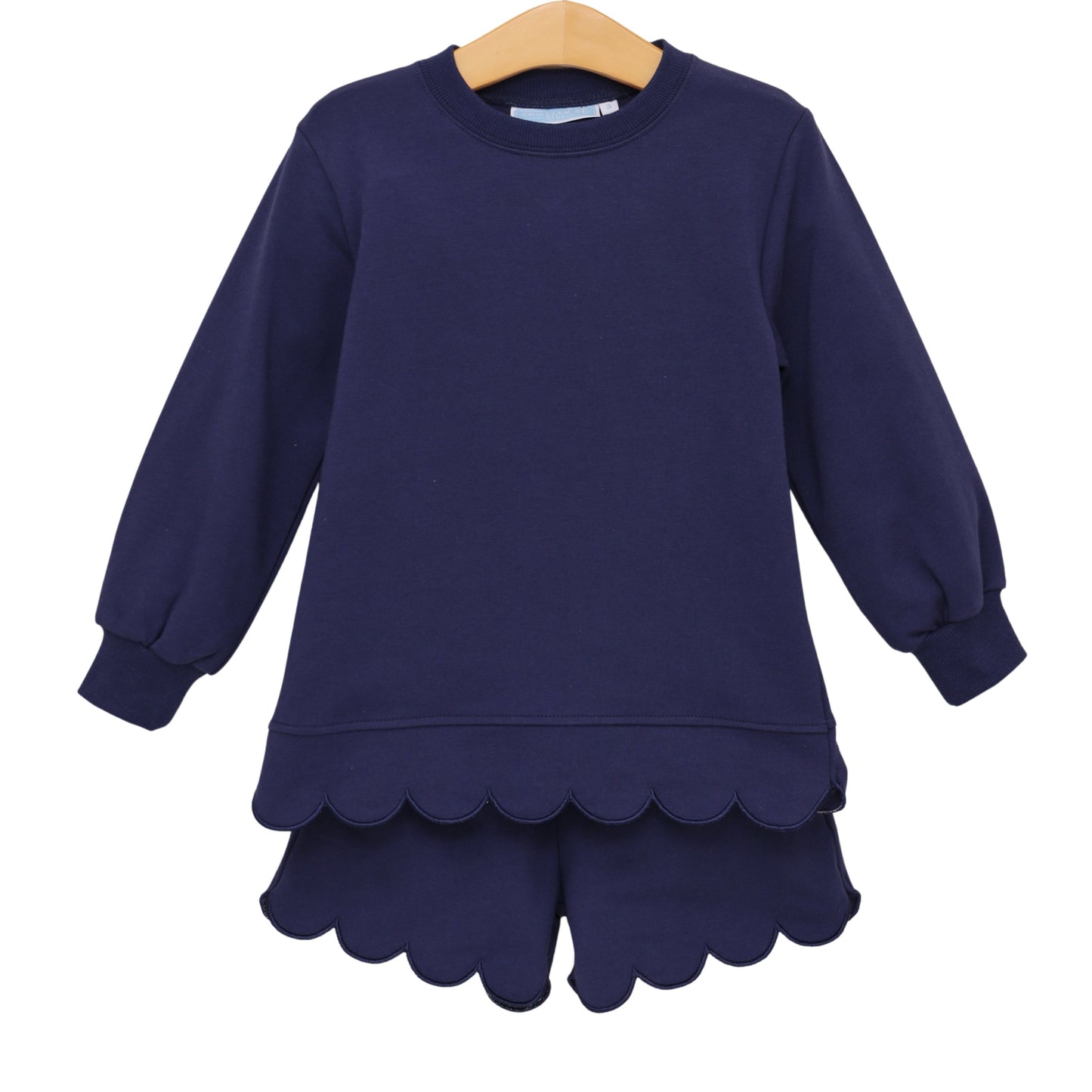 Sophia Scalloped Set - Navy