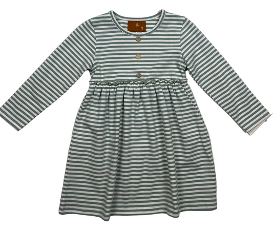 Madison Sage Stripe Dress