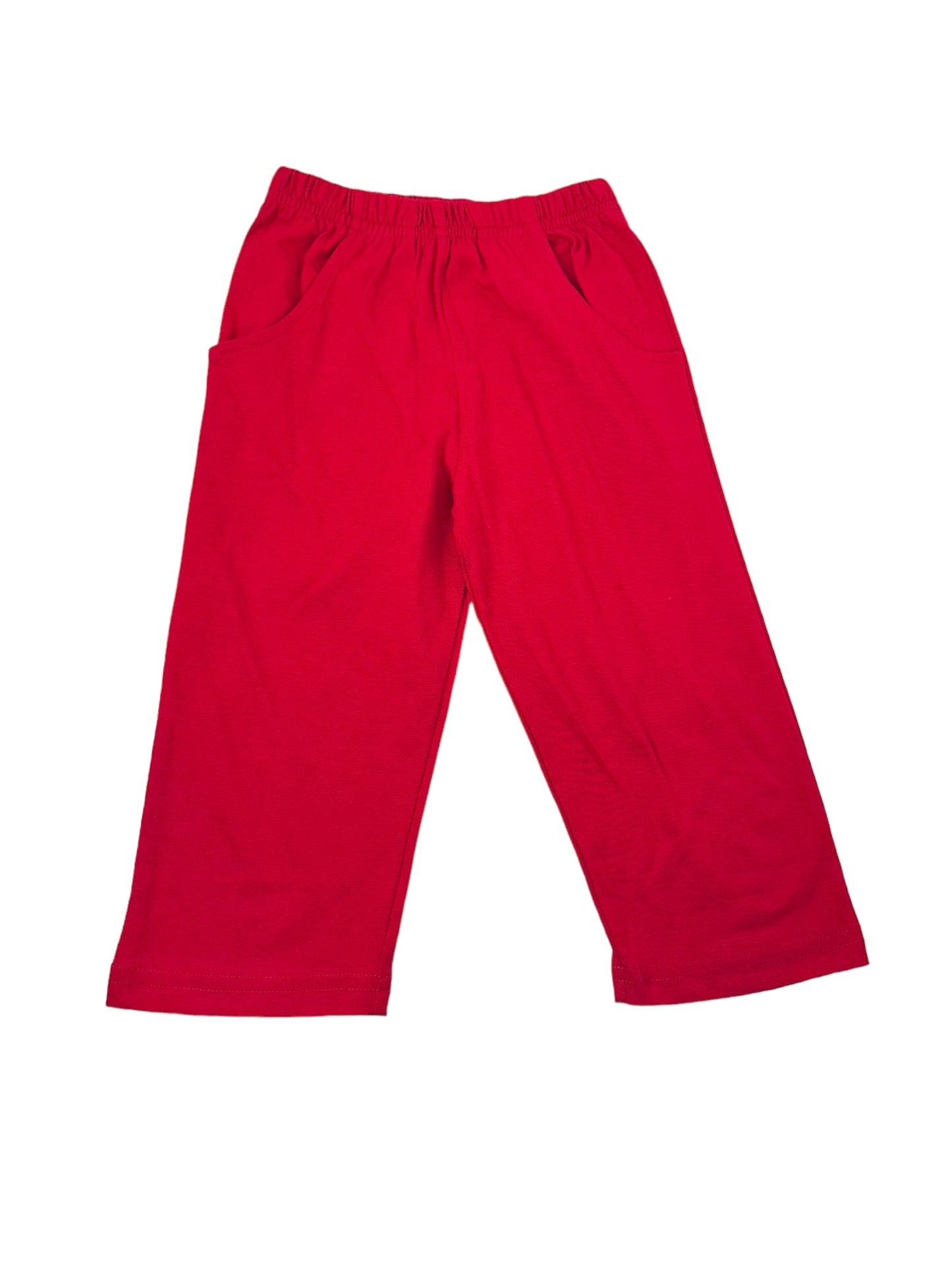 Boys Deep Red Jersey Pants