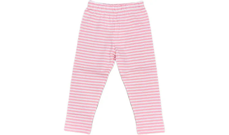 Pink Striped Leggings