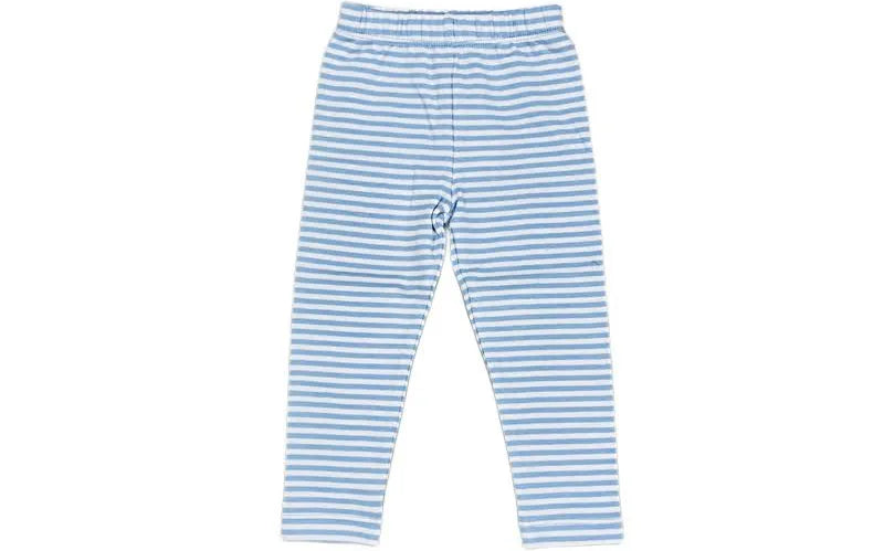 Sky Blue Striped Leggings