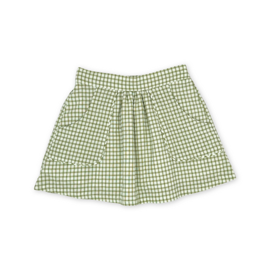 Green Windowpane Isabella Skirt