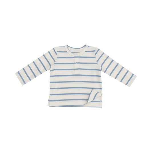 Glacier Lake Ribbed Stripe Longsleeve Henley