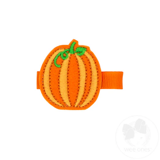 Pumpkin Ribbon Art Clip