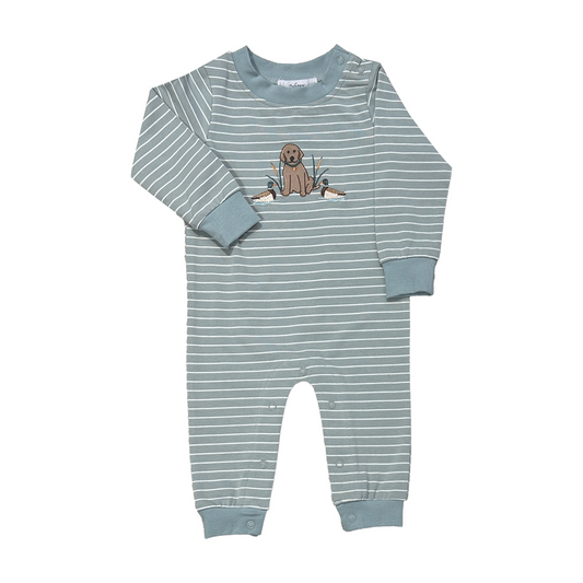 Mallard & Pup Appliqué Boys Romper