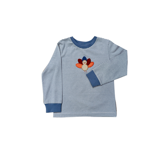 Turkey Appliqué Boys Long Sleeve Shirt