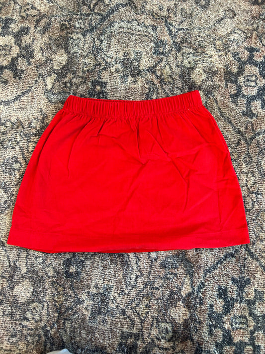 Deep Red Corduroy Skirt