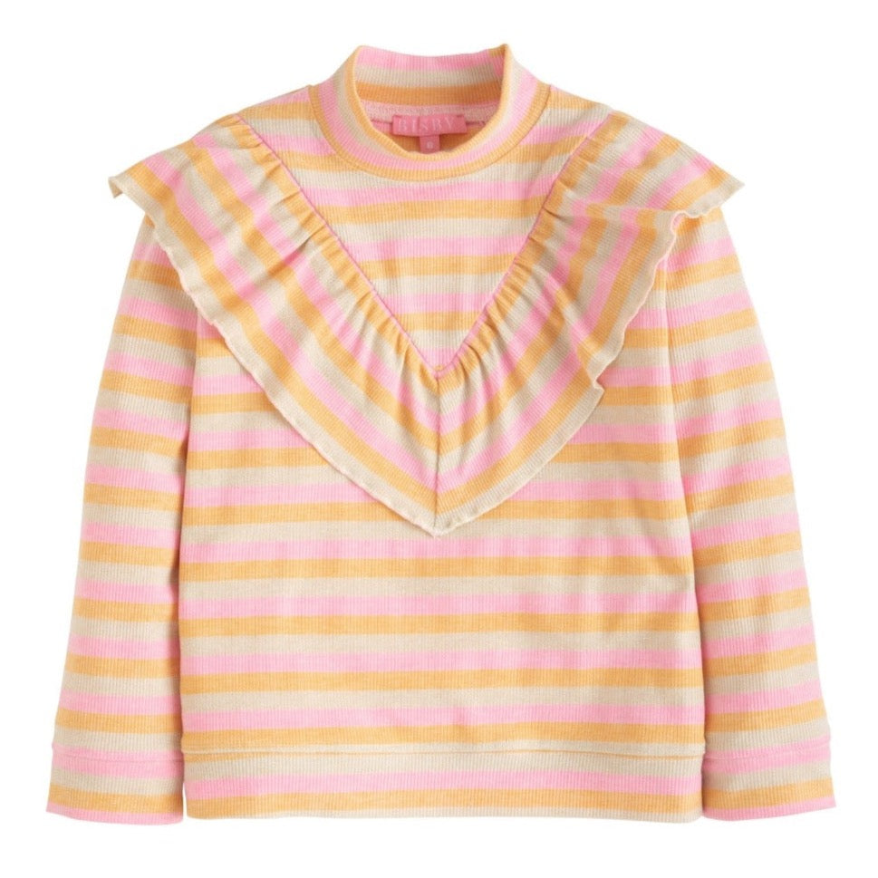 Aspen Turtleneck - Pink Sparkle Stripe