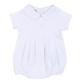 Blessed White Embroidered Short Sleeve Collared Bubble