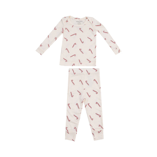 Candy Cane Long Sleeve Loungewear Pajama Set