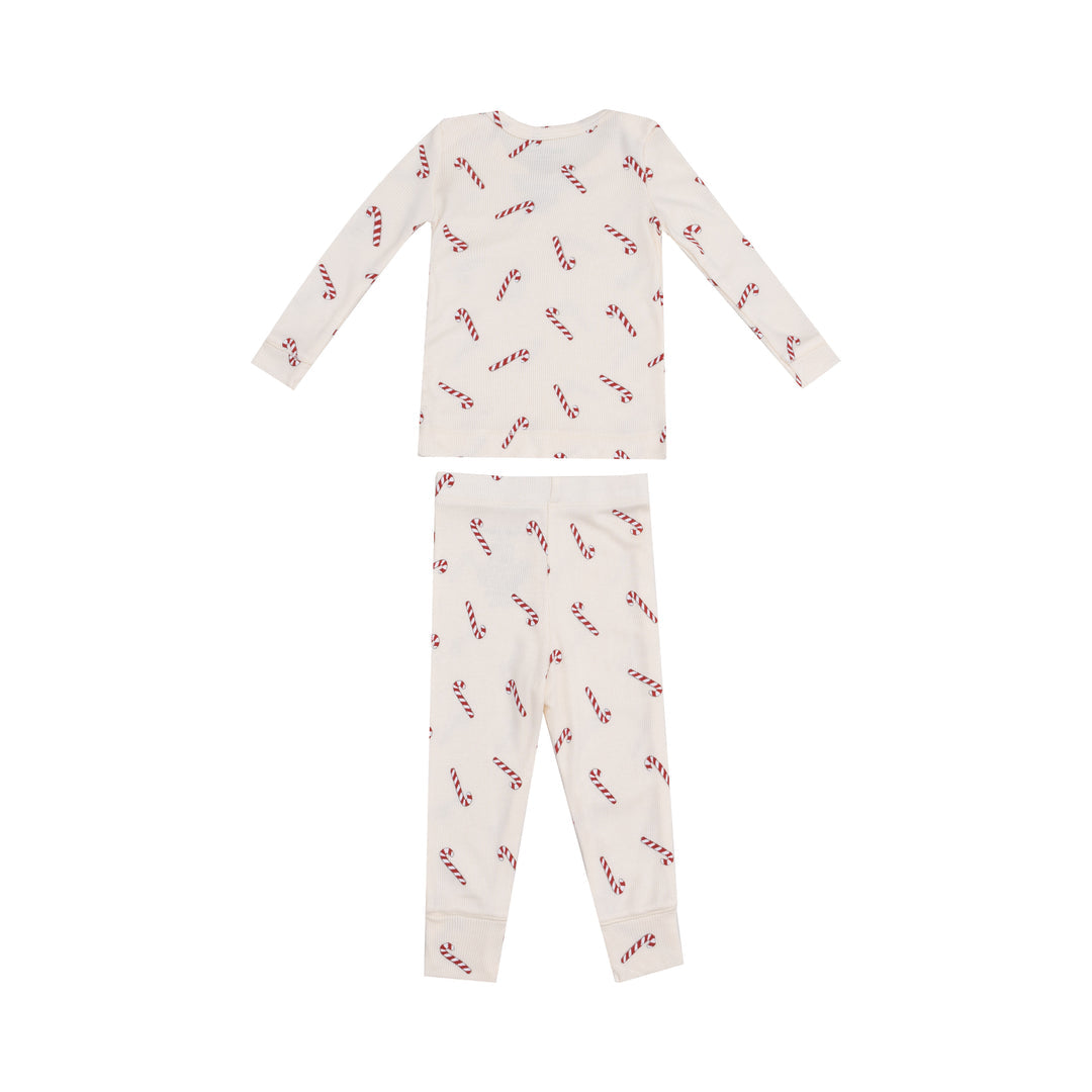 Candy Cane Long Sleeve Loungewear Pajama Set