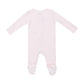 Light Pink Striped Two-Way Zipper Footie