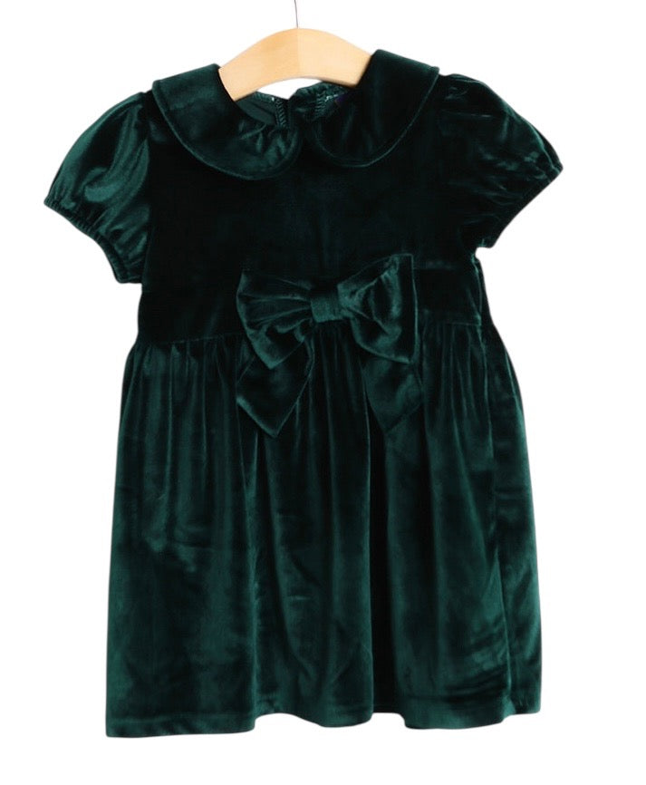 Caitlin Green Velvet Dress