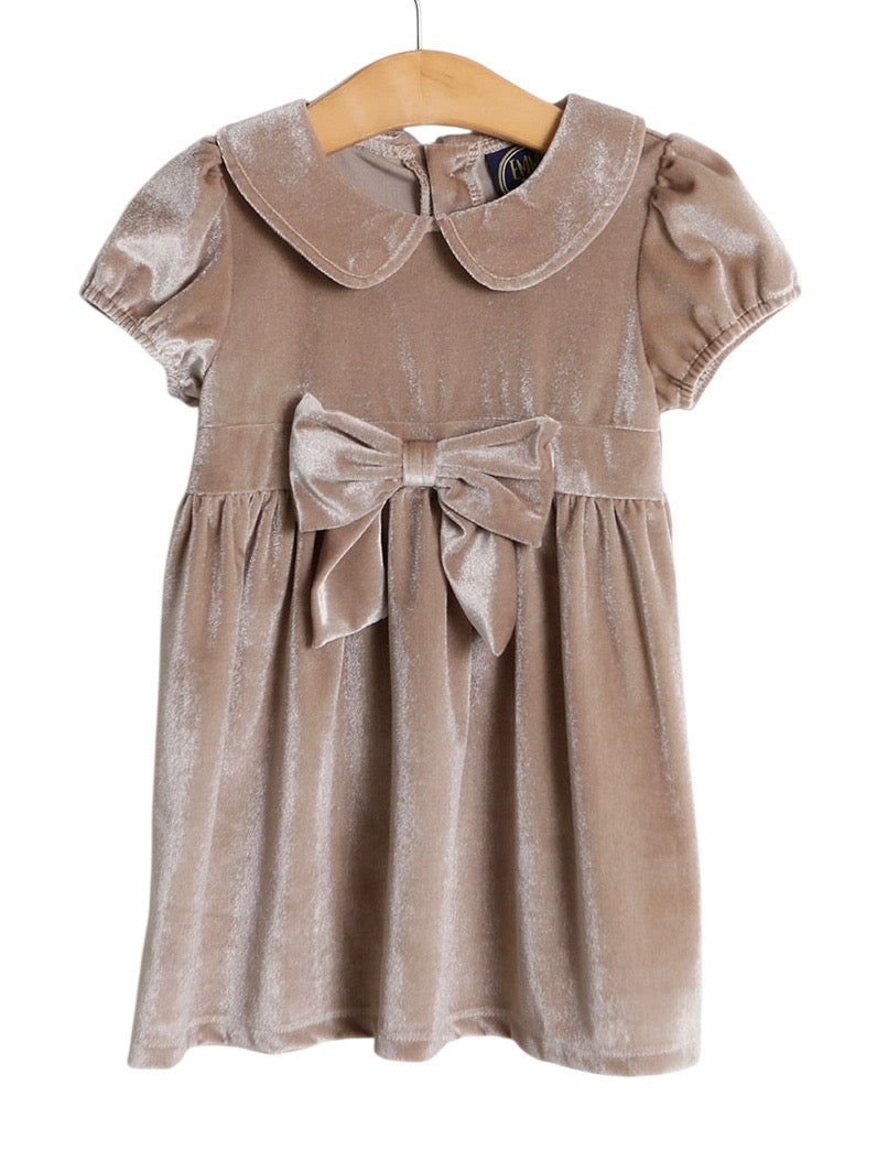 Caitlin Champagne Velvet Dress