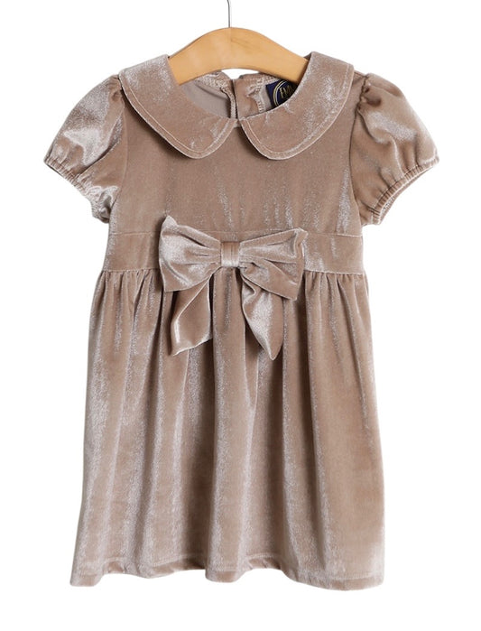 Caitlin Champagne Velvet Dress