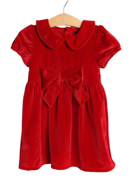 Caitlin Red Velvet Dress