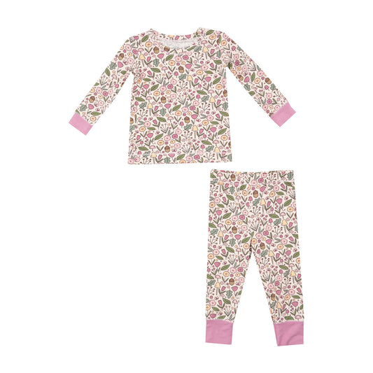 Acorn Floral Long Sleeve Loungewear Pajama Set