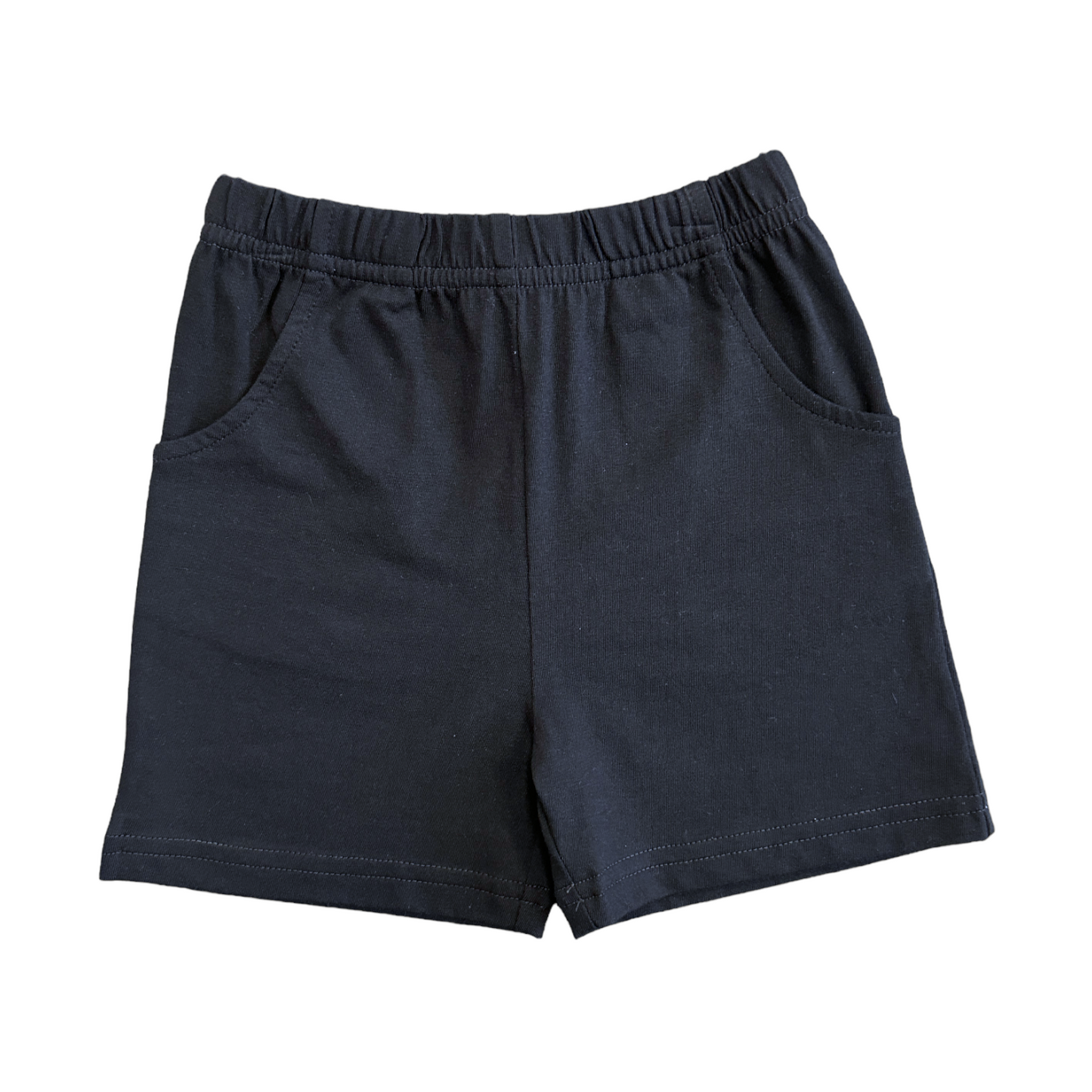 Jersey Shorts with Front Pockets - Black