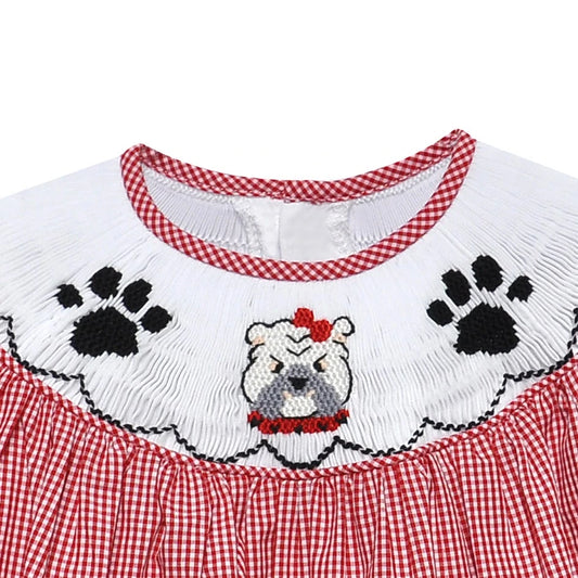 Bulldog Smocked Dress
