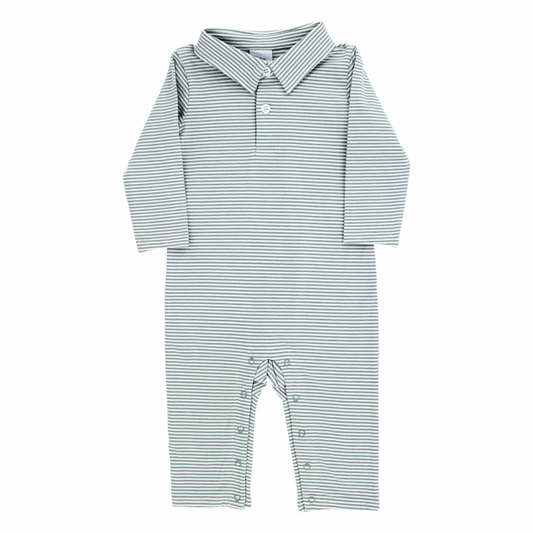 Sage Green Striped Playsuit