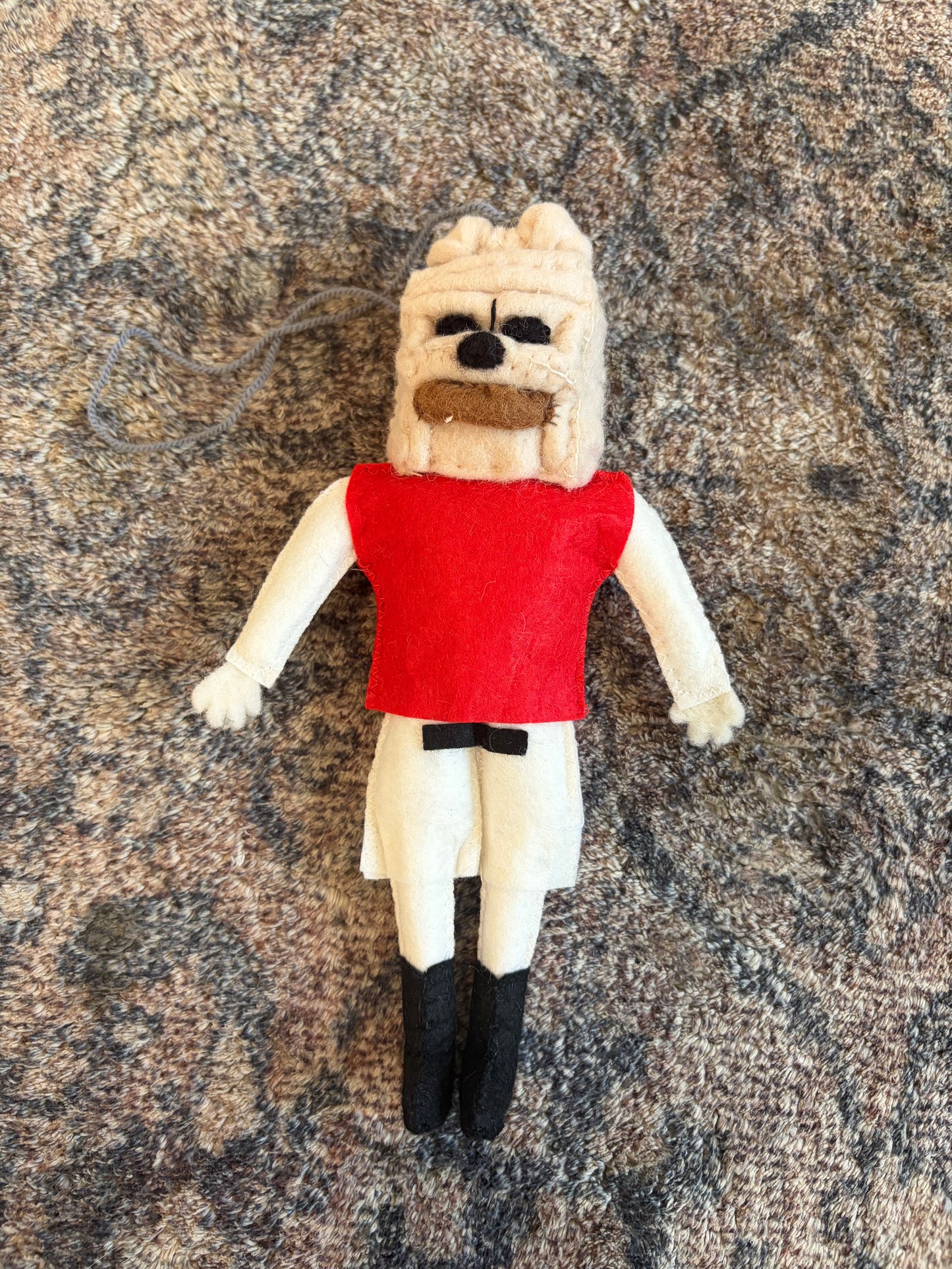 Hairy Dawg Felt Oranament
