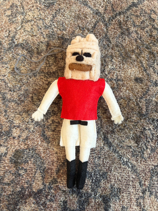 Hairy Dawg Felt Oranament