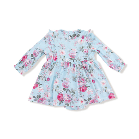 Charlotte Floral Ruffle Bodysuit Dress
