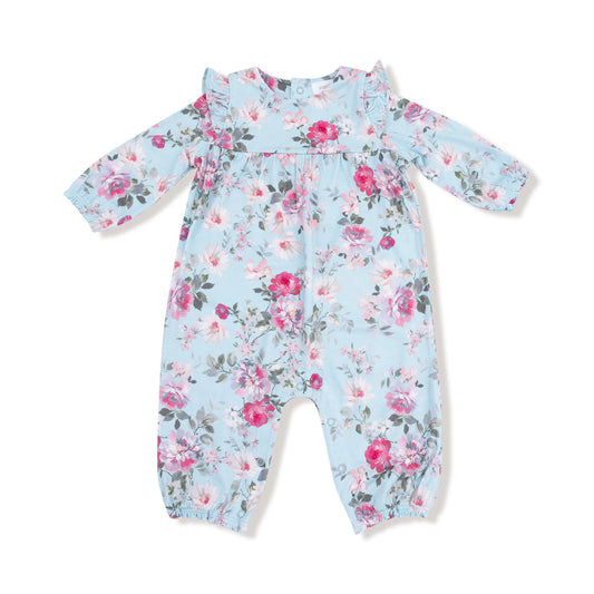 Charlotte Floral Ruffle Sleeve Romper