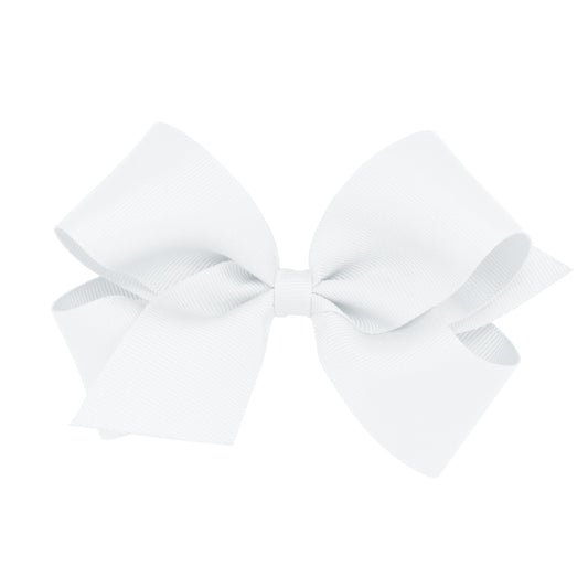 Classic White Grosgrain Girls Hair Bow