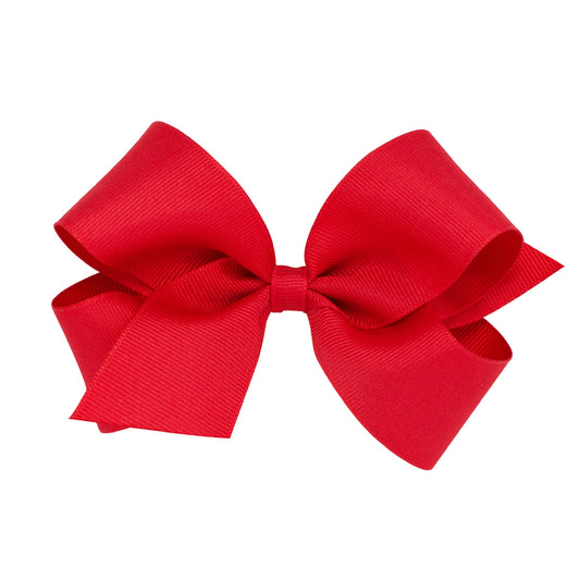 Red Classic Grosgrain Girls Hair Bow