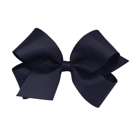 Navy Classic Grosgrain Girls Hair Bow