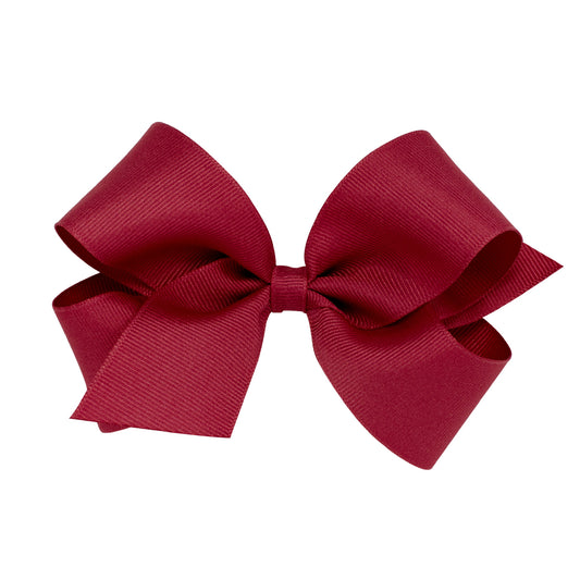 Cranberry Grosgrain Girls Hair Bow