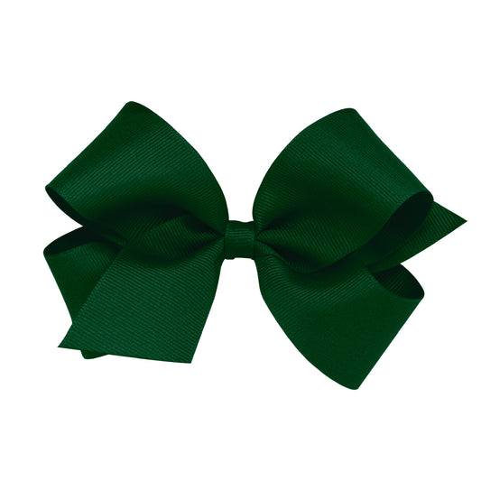 Forest Green Grosgrain Girls Hair Bow