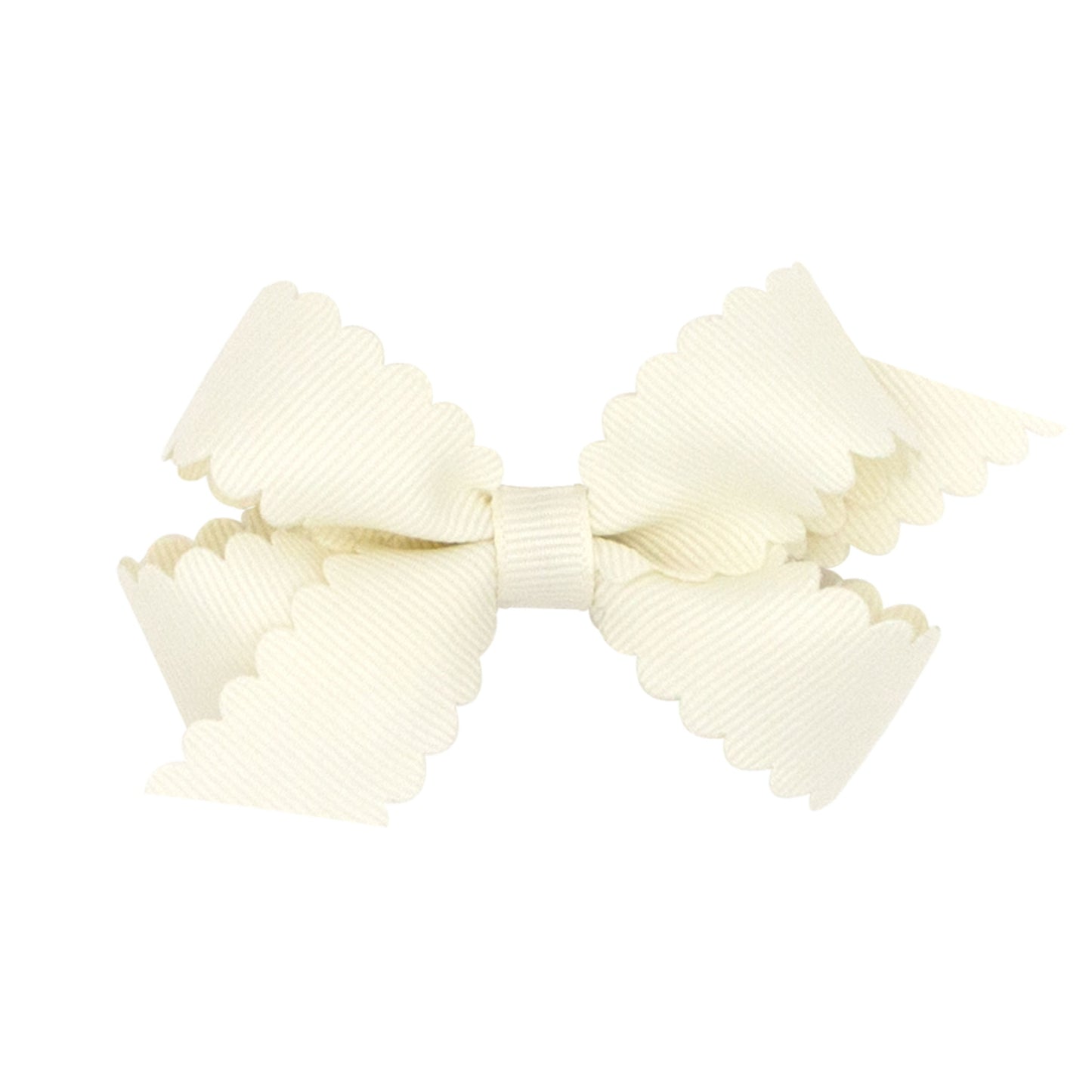 Antique White Scallop Bow