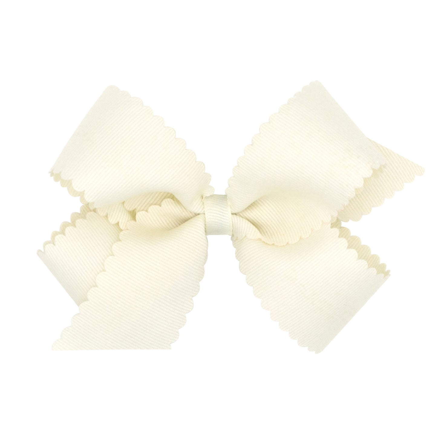Antique White Scallop Bow