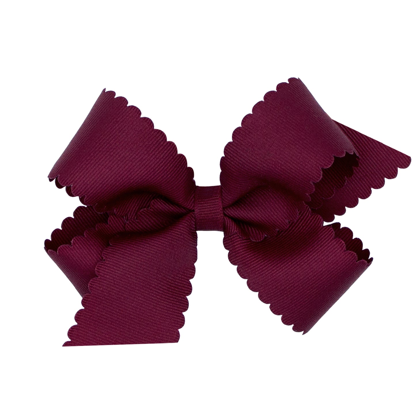 Burgundy Scallop Bow