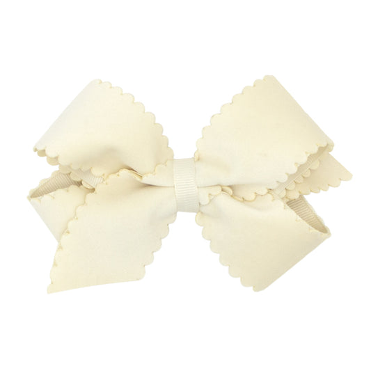 Mini Velvet Scallop Edge Bow