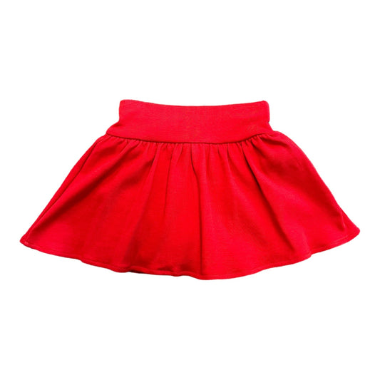 Interlock Solid Gathered Skort - Deep Red