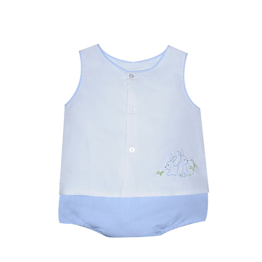 Blue Bunnies Peyton Diaper Set