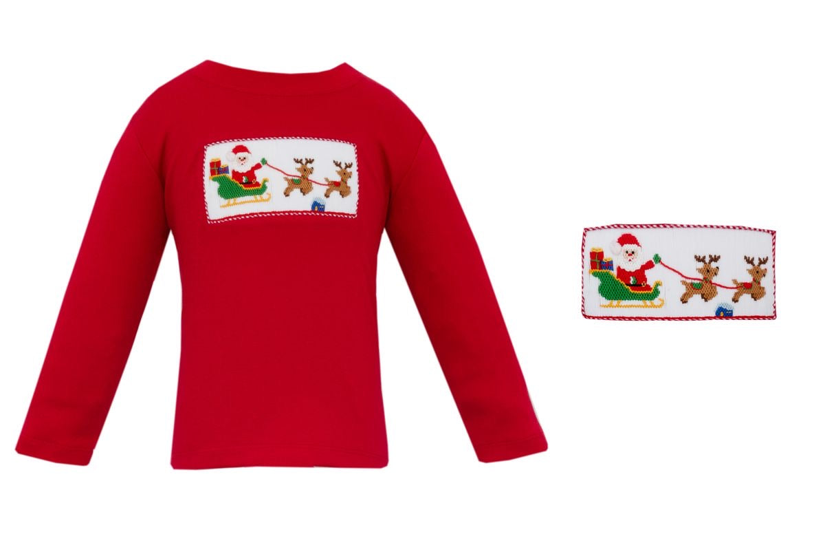 Santa’s Sleigh Smocked L/S Shirt