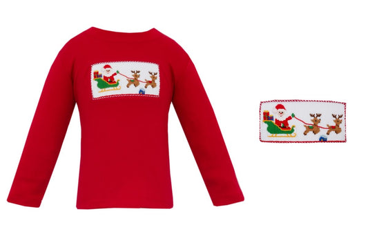 Santa’s Sleigh Smocked L/S Shirt