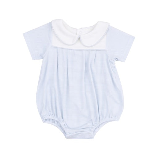 Blue Stripe Classic Box Pleat Bubble