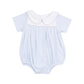 Blue Stripe Classic Box Pleat Bubble