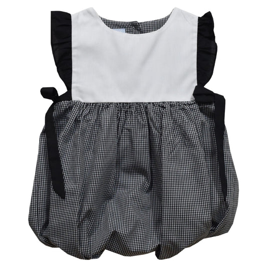 Black Gingham Girls Bubble