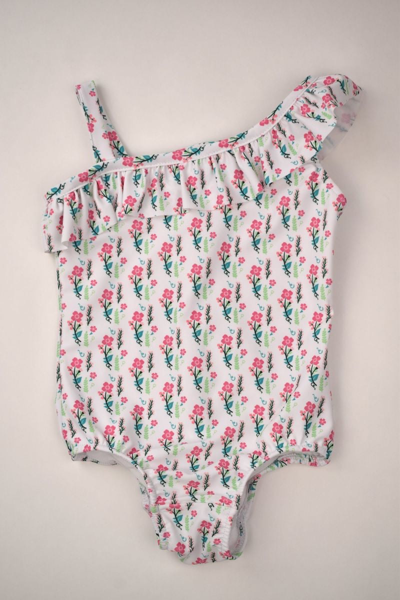 Floral One-Shoulder Swimsuit