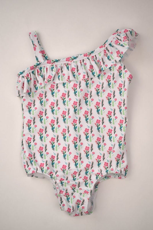 Floral One-Shoulder Swimsuit