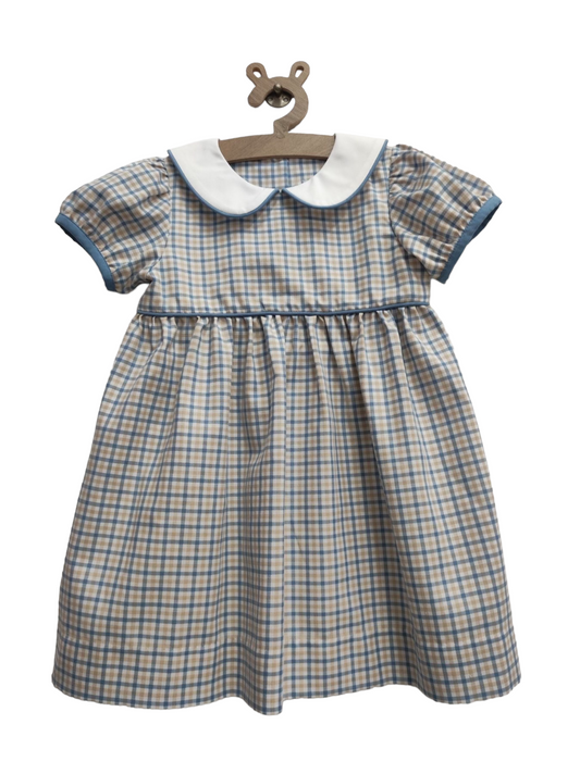 Blue/Tan Kingsley Plaid Dress