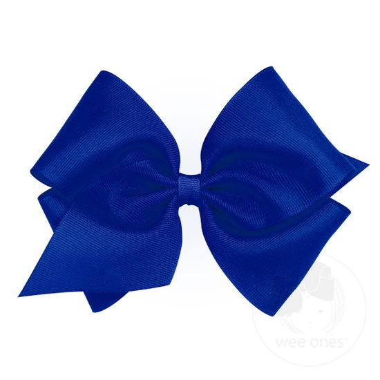 Electric Blue Classic Grosgrain Girls Hair Bow