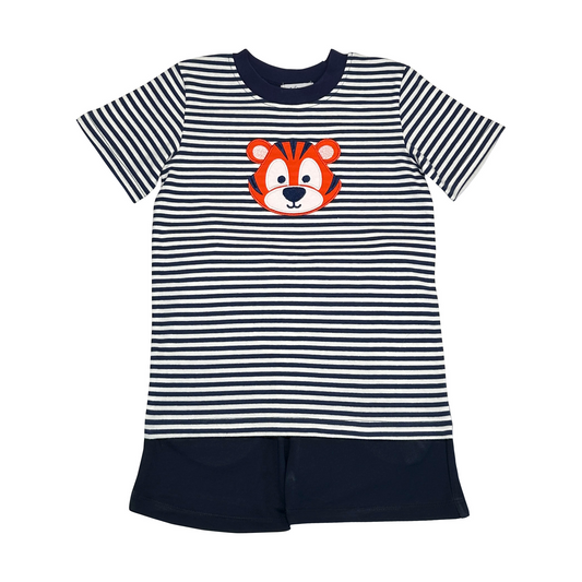 Tiger Appliqué Boys Short Set