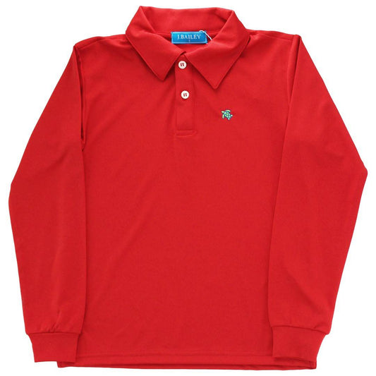 Red Long-sleeve Polo